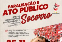 Professoras e professores contratados de Nossa Senhora do Socorro paralisam atividades por não terem direitos assegurados, entre eles férias e 13º salário