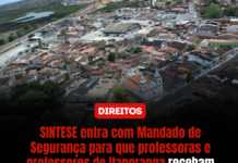 SINTESE entra com Mandado de Segurança para que professoras e professores de Itaporanga recebam salários que foram cortados