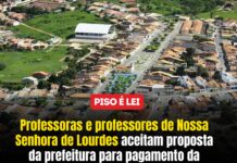 Professoras e professores de Nossa Senhora de Lourdes aceitam proposta da prefeitura para pagamento da atualização do piso