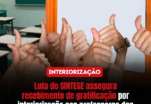 Luta do SINTESE assegura recebimento de gratificação por interiorização aos professores dos cursos profissionalizantes