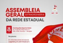 Dia 12 de março tem assembleia geral da rede estadual