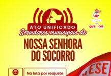 Nossa Senhora do Socorro: Professoras e professores se unem a demais servidores e fazem ato para cobrar reajustes salariais