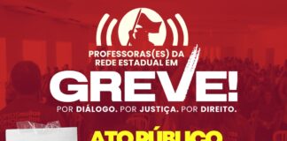 A greve continua: professores vão cobrar negociação direto do governador nesta quinta, em ato no Colégio Estadual Profª Glorita Portugal